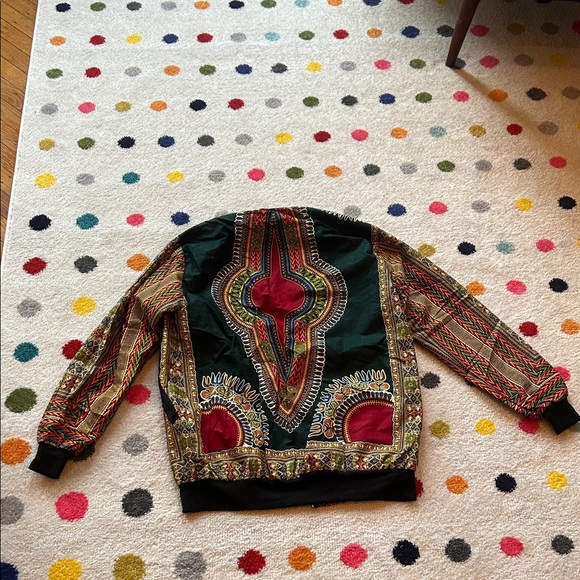 Colorful Patterned Bomber Jacket - Picture 4 of 4